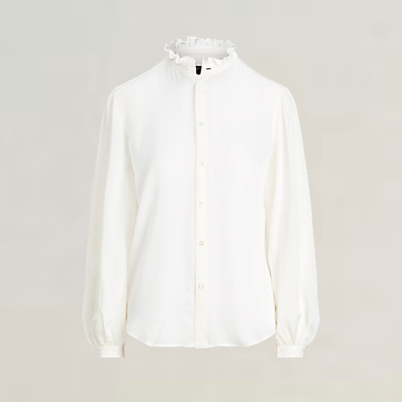 Polo Ralph Lauren Tops - Ralph Lauren Polo ruffle collar button down blouse Size XXL